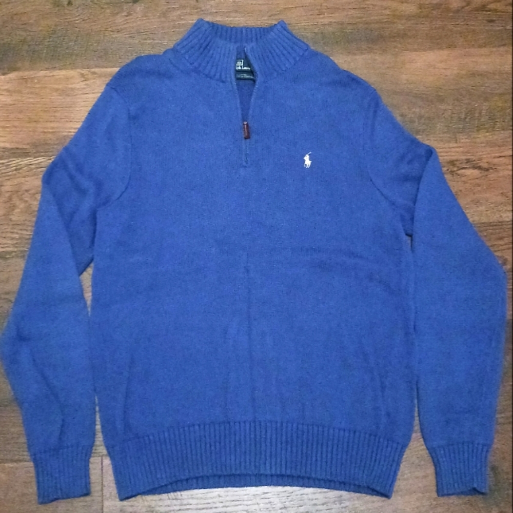 Polo half-zip sweater